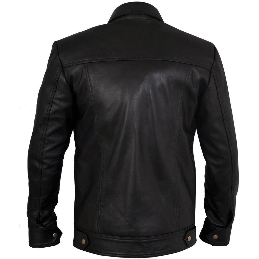 Men's lynch black leather jacket