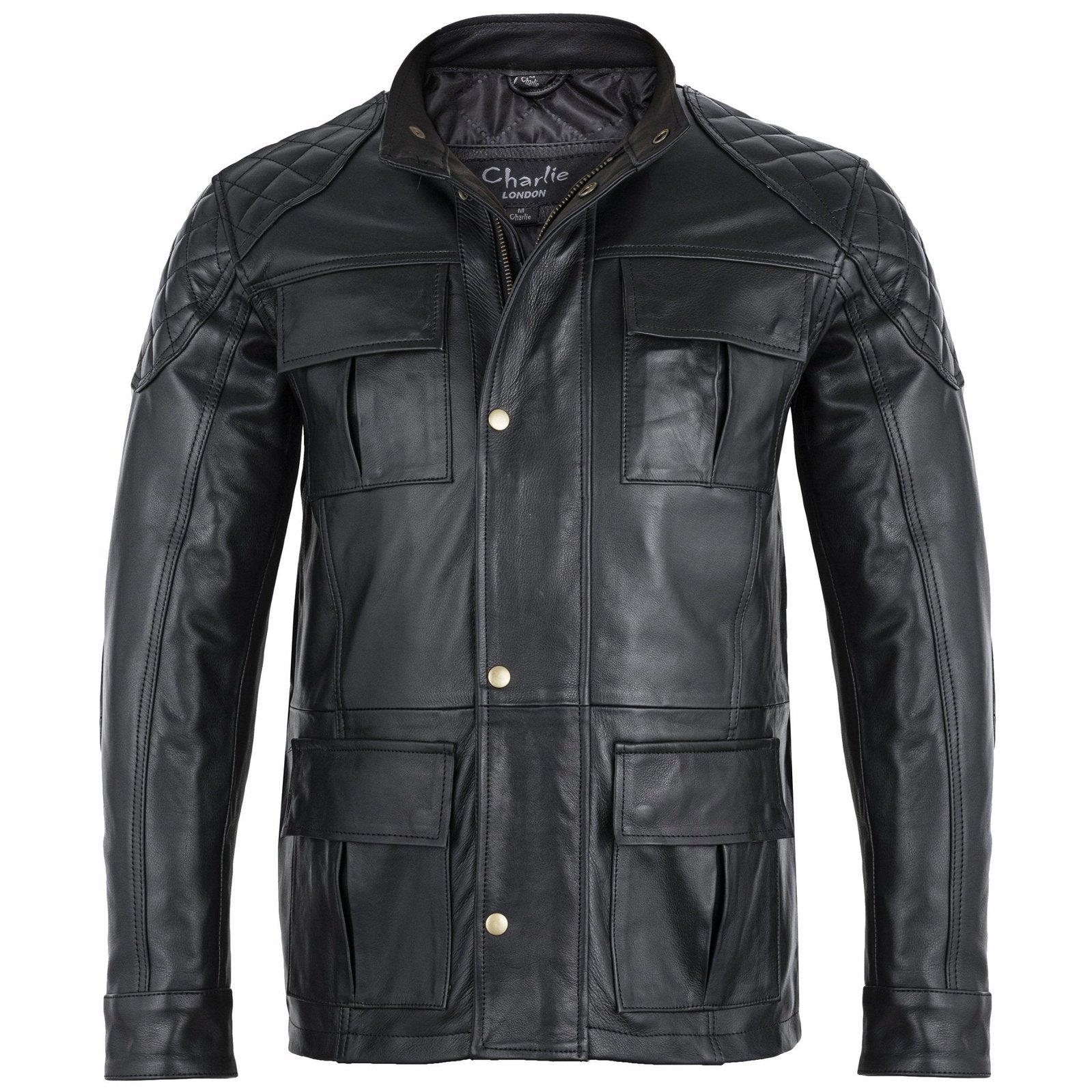 Soft black leather jacket sale