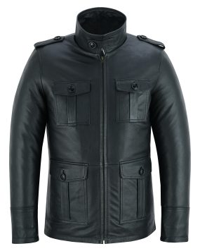 Men's Aberdeen Leather Smart Casual Coat