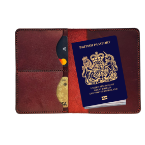 Executive Handcrafted RFID Leather Passport Holder | Slim Travel Organizer